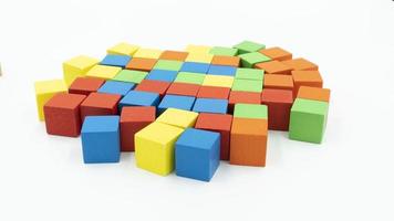 wooden building blocks wood cube building blocks photo
