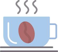 icono plano de café caliente vector