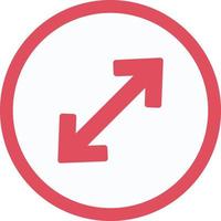 Maximize Arrow Flat Icon vector