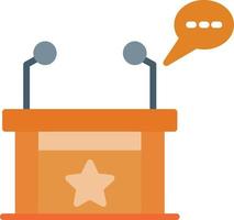 Speech Desk Flat Icon vector