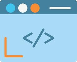 Coding Flat Icon vector