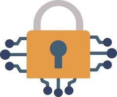 Cyber Security Flat Icon vector