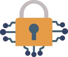 Cyber Security Flat Icon vector