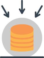 icono plano de recopilación de datos vector