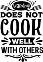 warning does not cook well with others vector