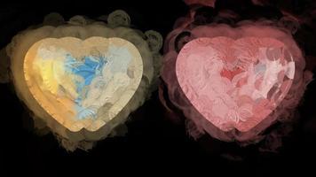 3D Rendering Romantic Heart Background photo