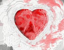 3D Rendering Romantic Heart Background photo