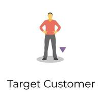 Trendy Target Customer vector