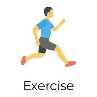 Trendy Running Exercise vector