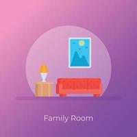 Trendy Family Room vector