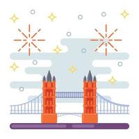 Trendy London Bridge vector