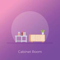 Trendy Cabinet Room vector