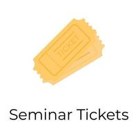 Trendy Seminar Tickets vector