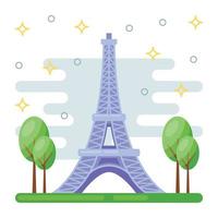 Trendy Eiffel Tower vector