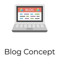 Trendy Blog Concept vector