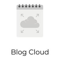Trendy Blog Cloud vector