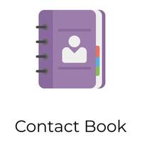 Trendy Contact Book vector