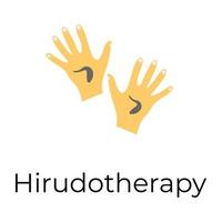 Trendy Hirudotherapy Concepts vector