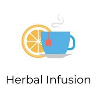 Trendy Herbal Infusion vector