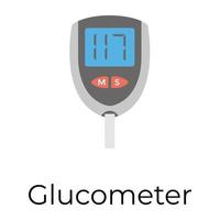 Trendy Glucometer Concepts vector