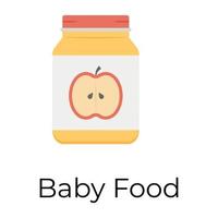 Trendy Baby Food vector