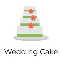 Trendy Wedding Cake vector