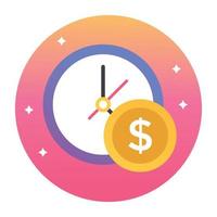 el tiempo es dinero vector