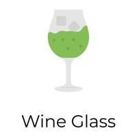 Trendy Wine Glass vector