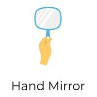 espejo de mano de moda vector