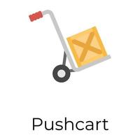 Trendy Pushcart Concepts vector