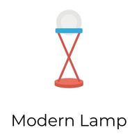Trendy Modern Lamp vector