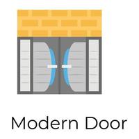 puerta moderna de moda vector