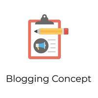 Trendy Blogging Concept vector