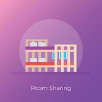 Trendy Room Sharing vector