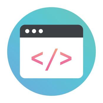 Trendy Web Coding vector