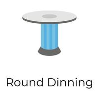 Trendy Round Dining vector