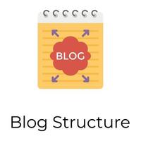 Trendy Blog Structure vector