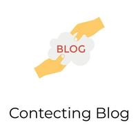 Trendy Connecting Blog vector