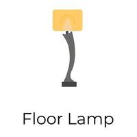 Trendy Floor Lamp vector