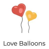 Trendy Love Balloons vector