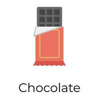 conceptos de chocolate de moda vector