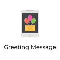 Trendy Greeting Messages vector