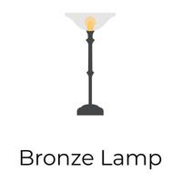 Trendy Bronze Lamp vector