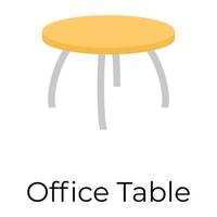 Trendy Office Table vector