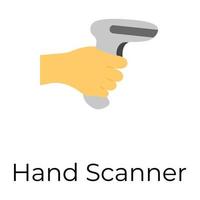 escáner de mano de moda vector