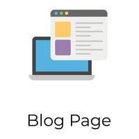 Trendy Blog page vector