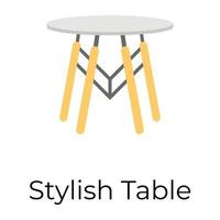 Trendy Stylish Table vector