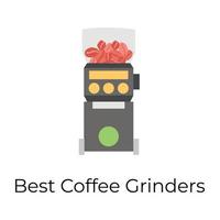 Trendy Coffee Grinder vector