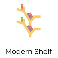 Trendy Modern Shelf vector