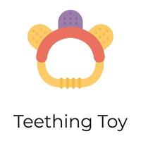 Trendy Teething Toy vector